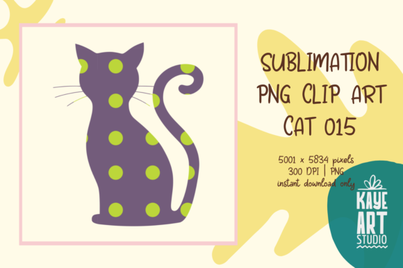 Cat Sublimation PNG Clip Art 015