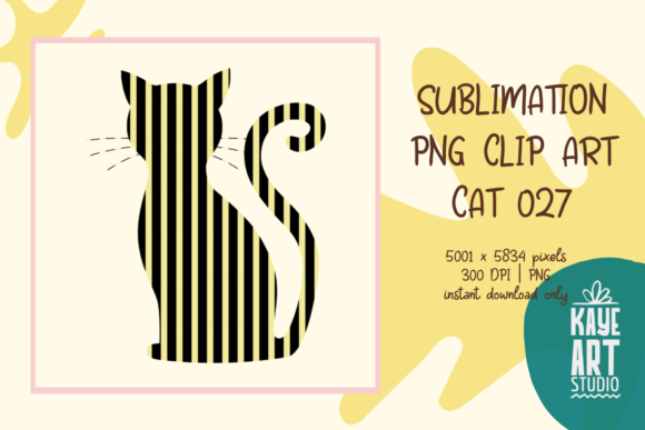 Cat Sublimation PNG Clip Art 027