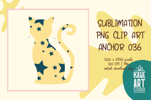 Cat Sublimation PNG Clip Art 036