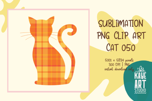 Cat Sublimation PNG Clip Art 050