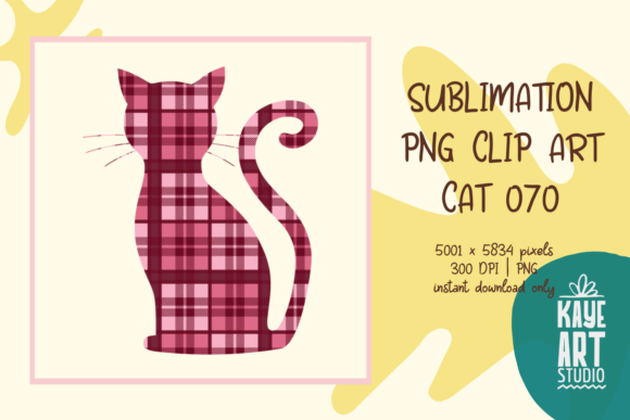 Cat Sublimation PNG Clip Art 070