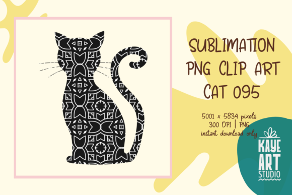 Cat Sublimation PNG Clip Art 095