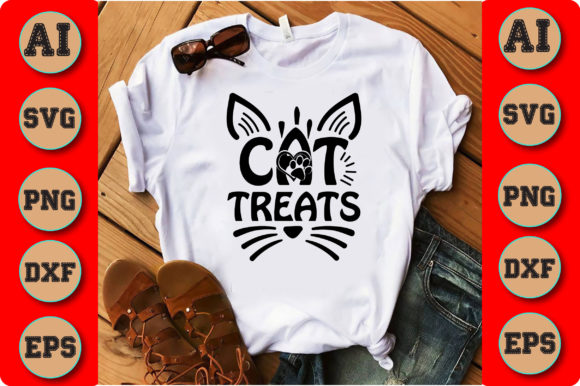 Cat Treats Embroidery Design