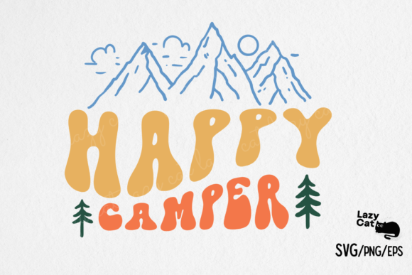 Happy Camper Camping SVG Design