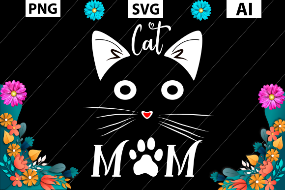 Mothers Day T-shirt, CAT MOM