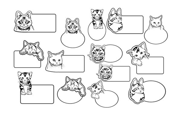 Room Nameplate Collection with Cat Theme